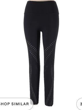 OFFLINE by Aerie Black High-Waist Laser-Cut Leggings